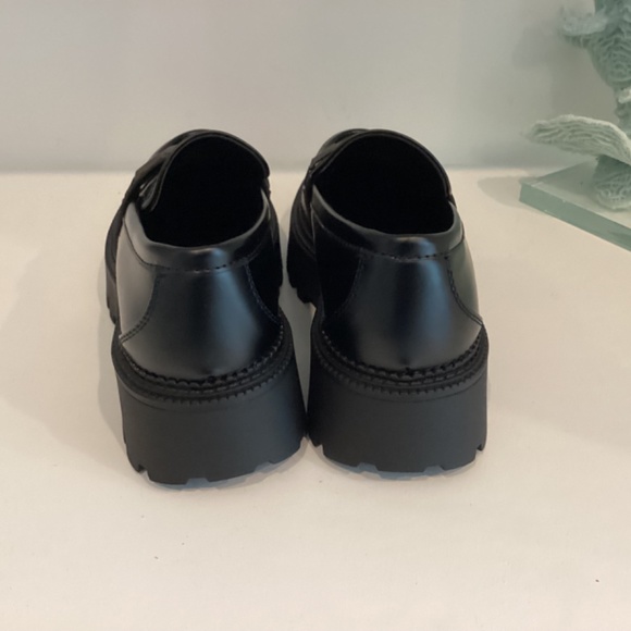 Steve Madden Women's Loafer Chunky Platform Black Leather All Sizes - Picture 11 of 12